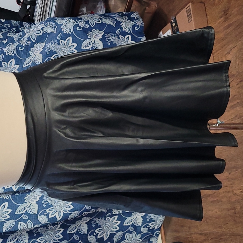 Gently used faux leather skirt